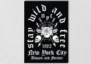 Stay Wild Skeleton Art