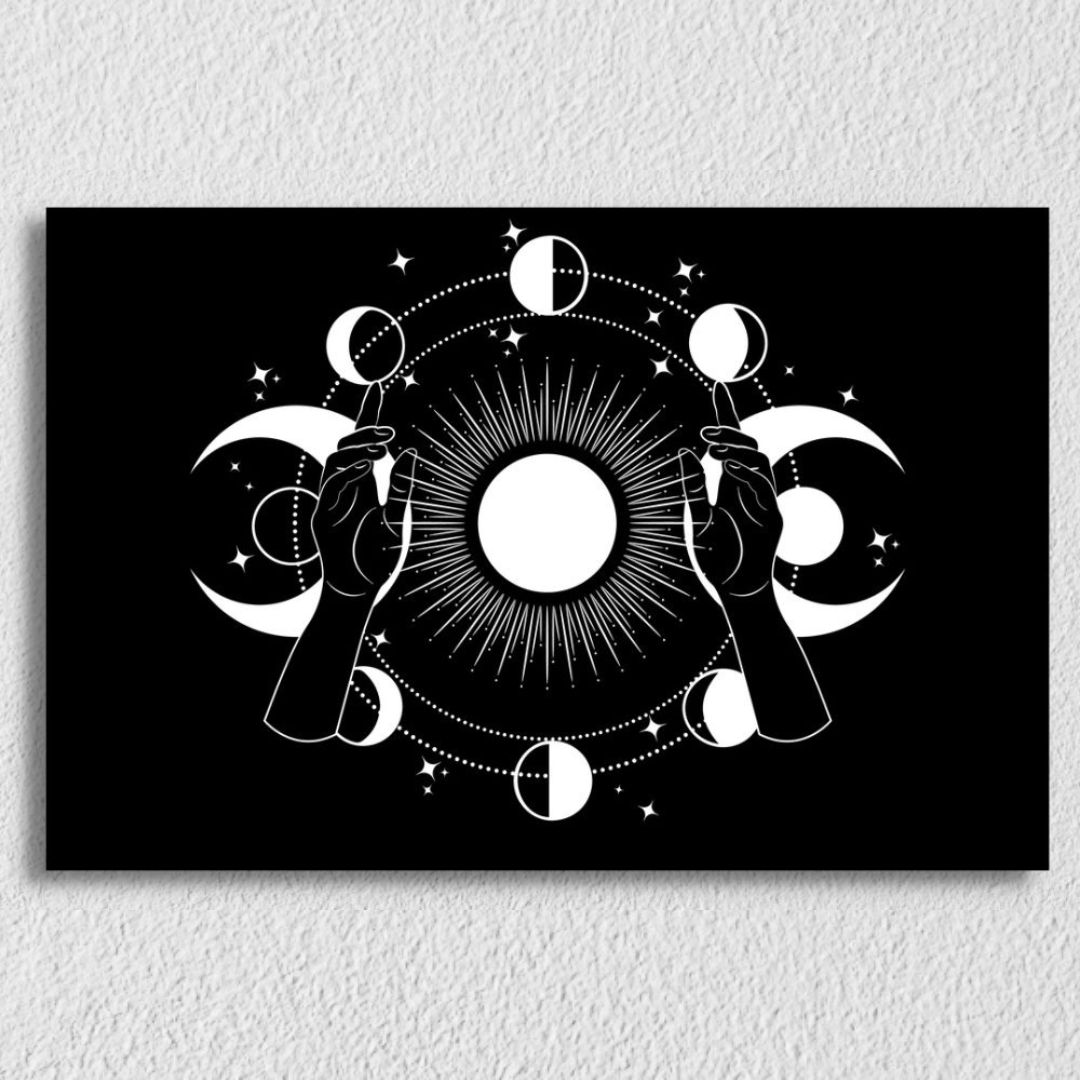 Hands Moon Phases