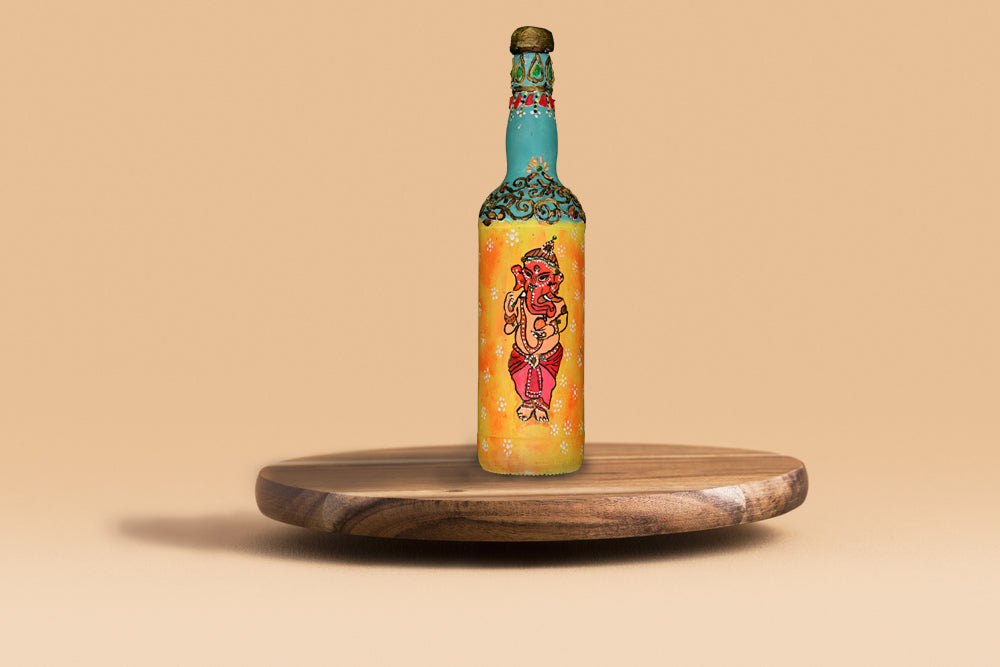 Ganesha Bottle Art