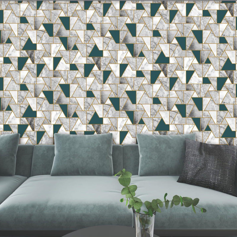 Tuscany Geometric Marble Wallpaper