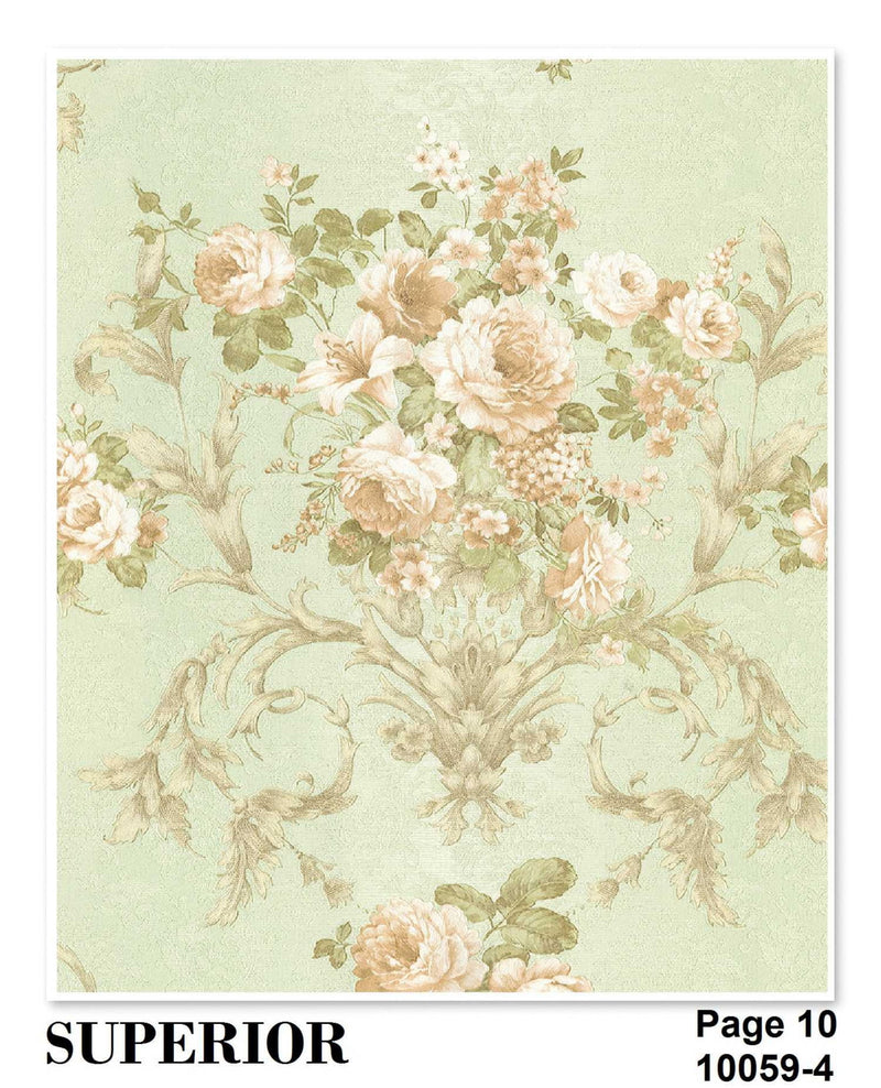 Superior 1 Vintage Floral Wallpaper