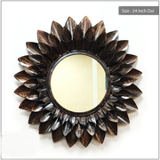 White and Gold metal mirror