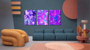 Purple Aesthetic Statue Art, Set Of 3