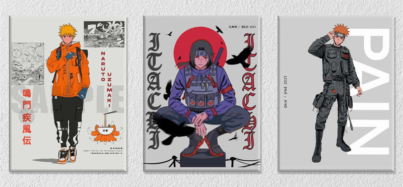 Pain Naruto Anime, Set Of 3
