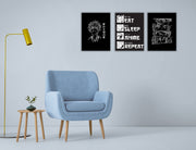Eat Sleep Anime Repeat, Set Of 3