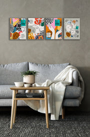 Abstract Line Art, Set Of 4
