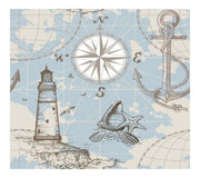 Retro Nautical Art Wallpaper