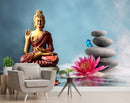 Lord Buddha Peace Customised wallpaper for wall
