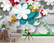 Colourful Flowers Customised wallpaper for wall
