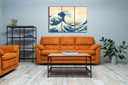 Blue And White Waves, Set Of 3