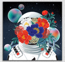 Astronaut Pretty Flowers Art