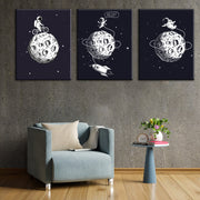 Astronaut Saying Hello, Set Of 3