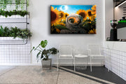 Astronaut Sunflower Art