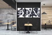 Astronaut Planet Grey Art, Set Of 3