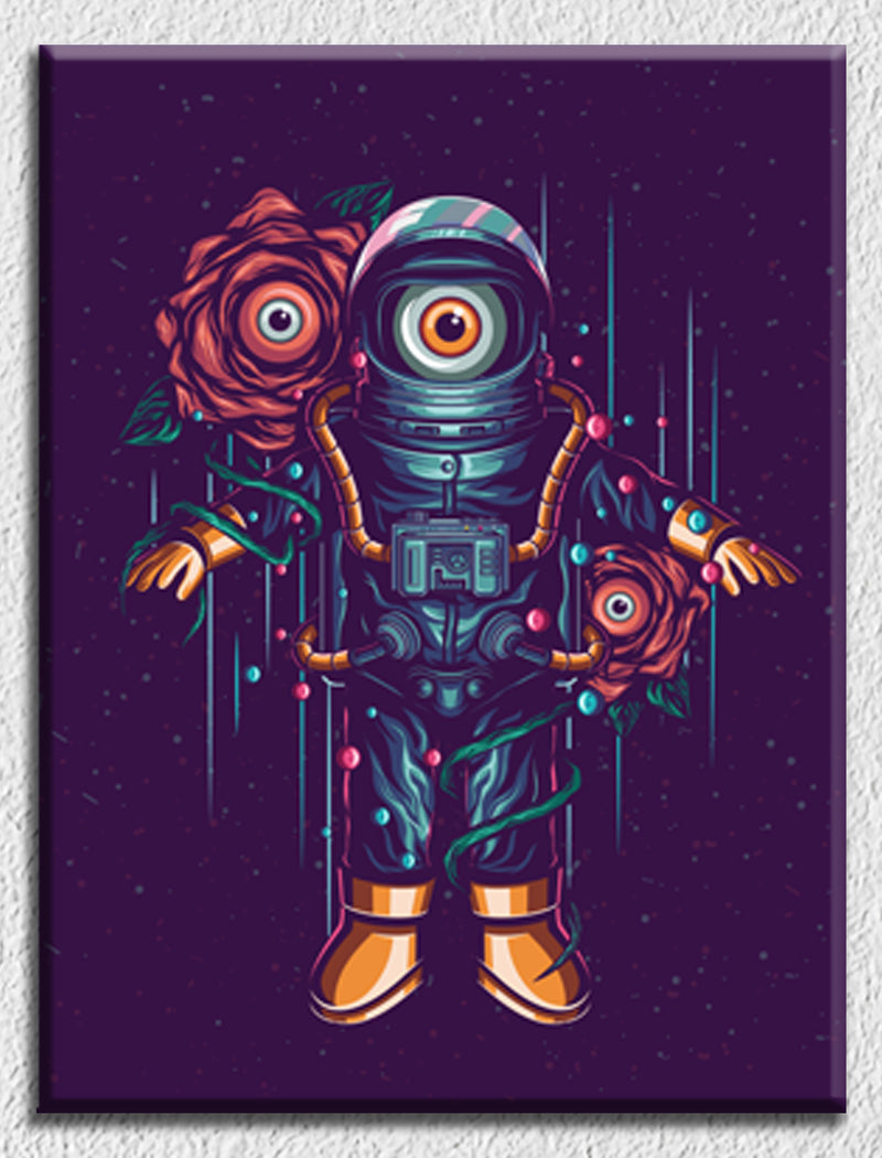 Astronaut Purple Background Art