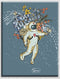 Astronaut Blue Floral Background Art