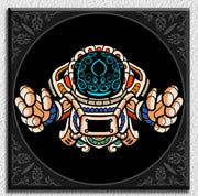 Astronaut Art Black Canvas
