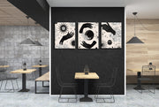 Planet Hand Black Art, Set Of 3
