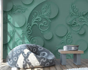 Dark Green Design Wallpaper