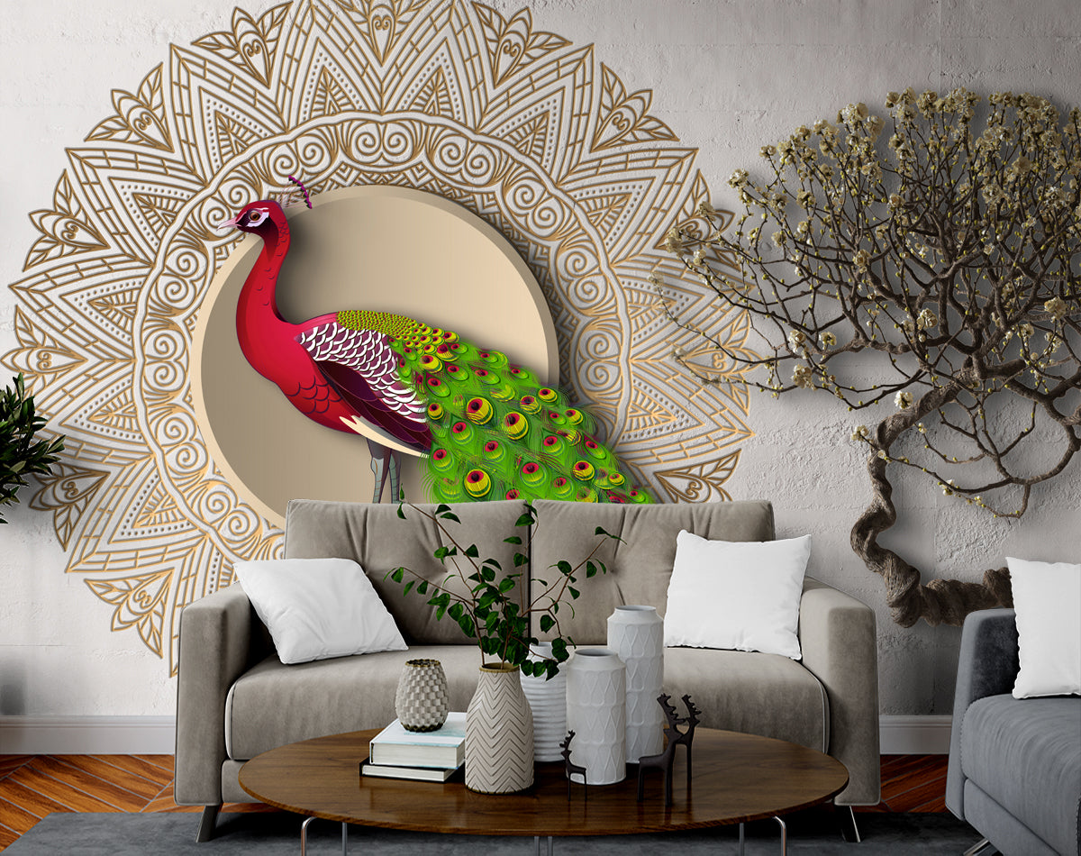 Royal Peacock Customisedwallpaper for wall