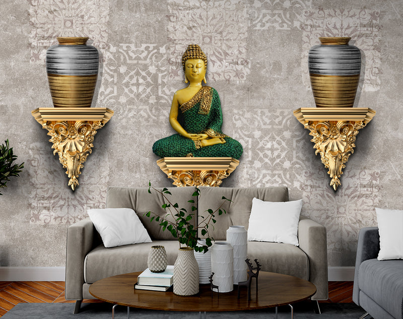 Gautam Buddha At Peace wallpaper for wall