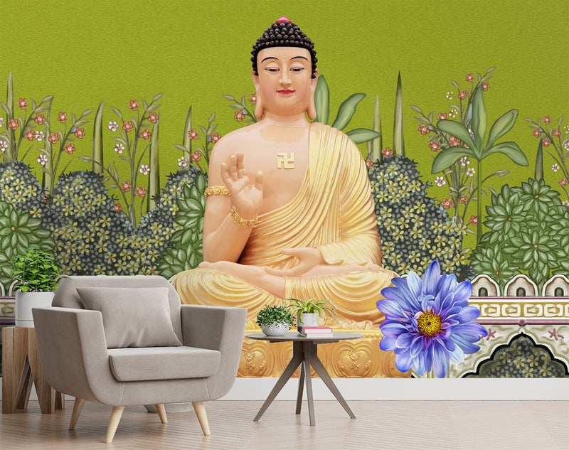 3D Lord Buddha Customised Wallpaper