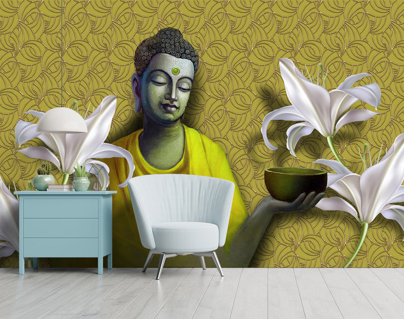 Lord Gautam Buddha Meditating wallpaper for wall