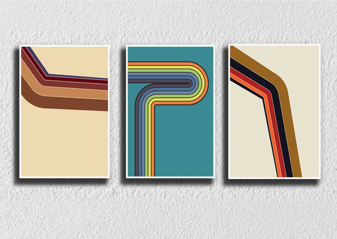 Lines Abstract, Set Of 3