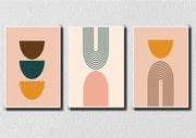 Pink Canvas Abstract, Set Of 3