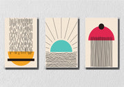 Sun And Rain, Set Of 3