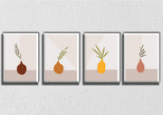 Leaf In Vase Wall Art, Set Of 4