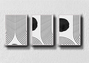 Black And White Art, Set Of  3