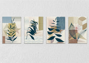 Leaf Boho Art, Set Of 4