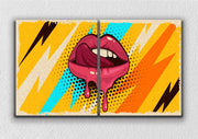 Abstract Lips Art, Set Of 2
