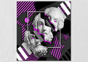 Plaster Human Face Sculpture Art