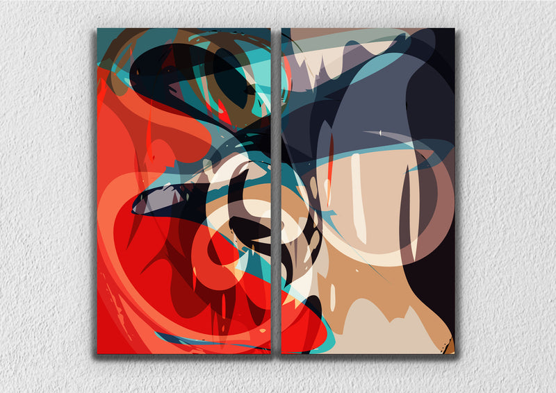 Abstract Colour Mix, Set Of 2