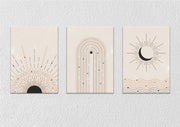 Boho Sun Moon, Set Of 3