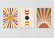 Phases Of Moon Art, Set Of 3