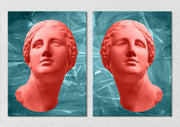 Pink Madame Aesthetic Statue Art, Set Of 2