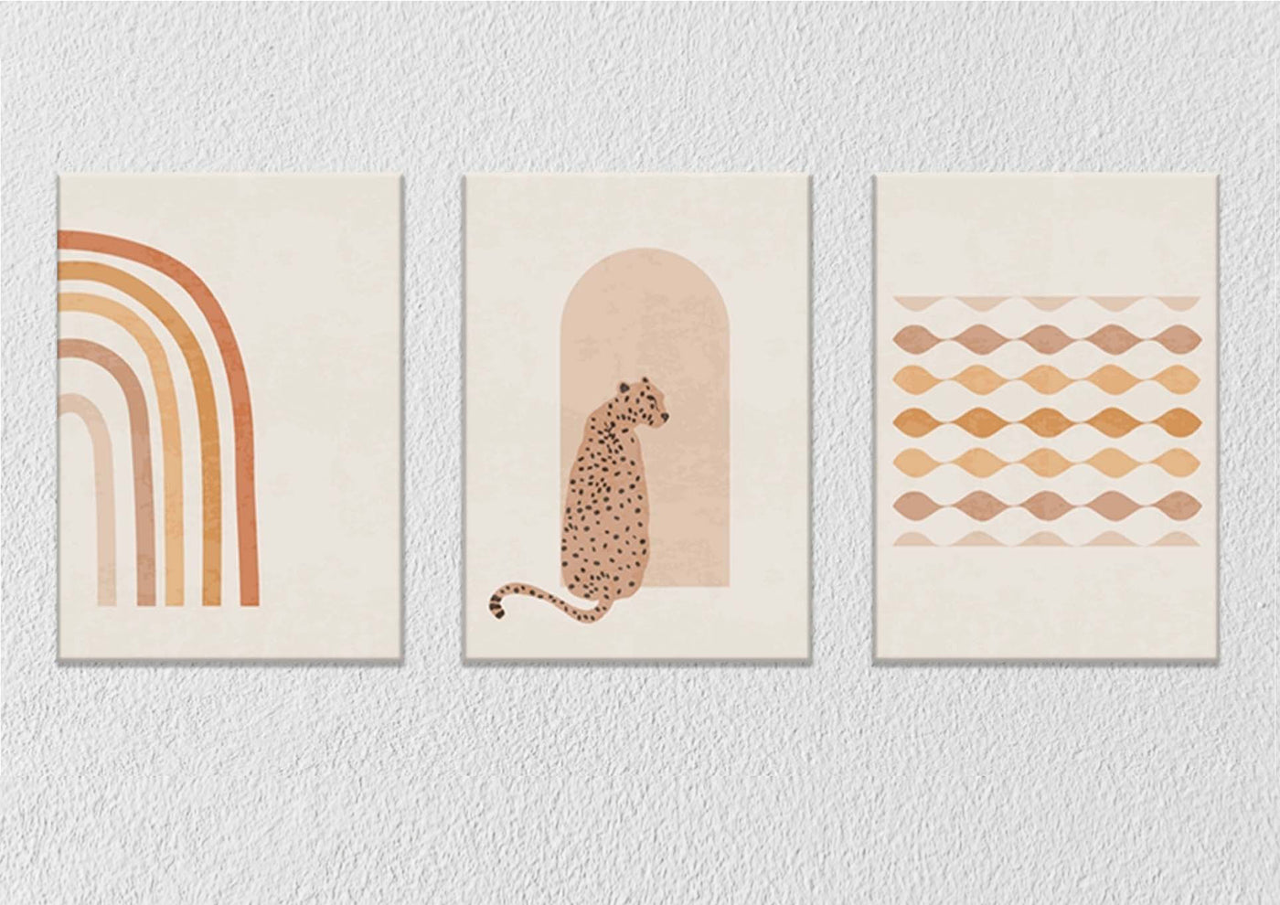 Cheetah Pastel, Set Of 3