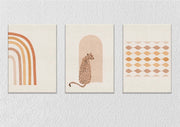 Cheetah Pastel, Set Of 3