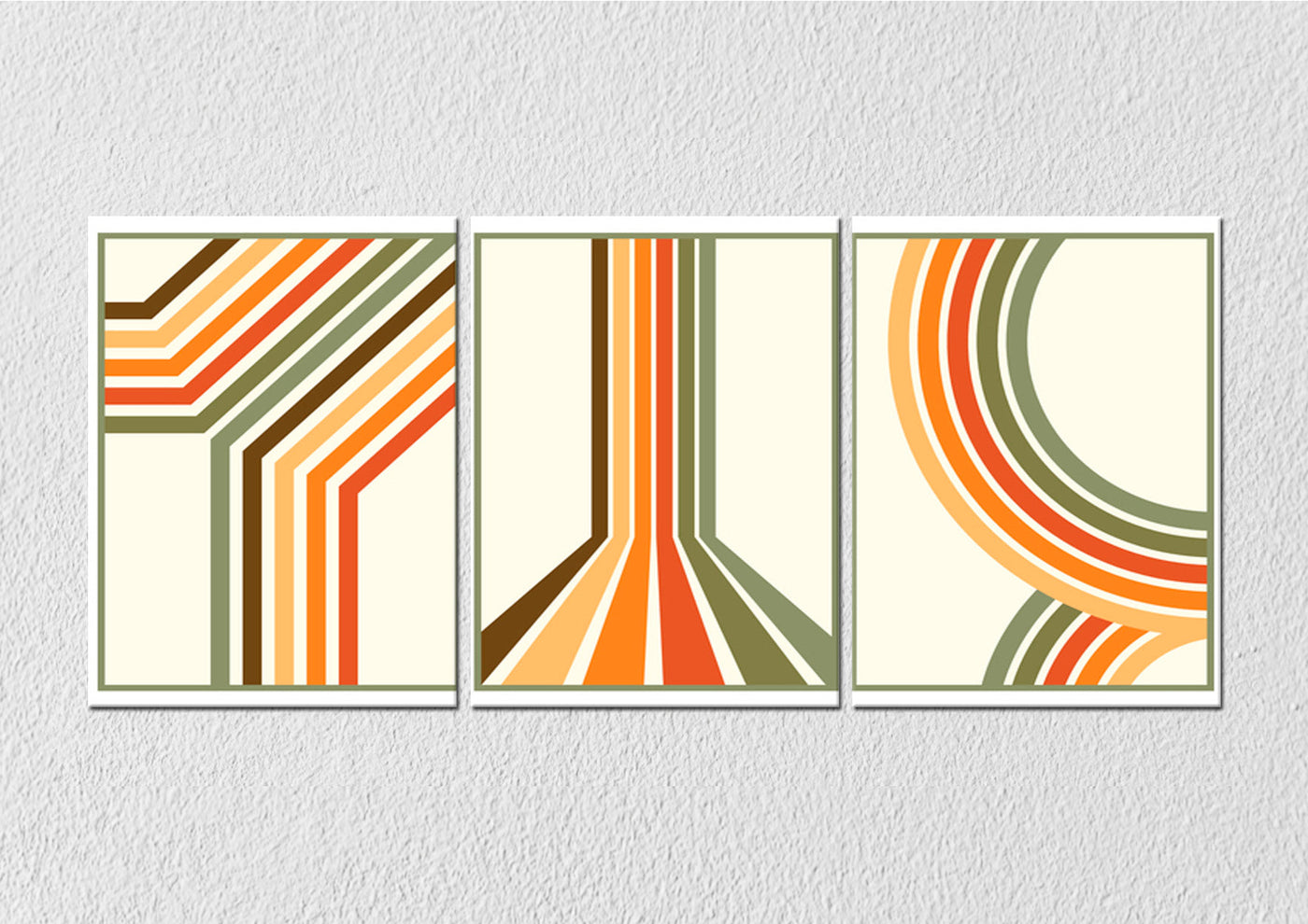 Pastel Lines Art, Set Of 3