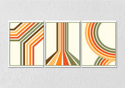 Pastel Lines Art, Set Of 3