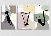 Musical Instruments Stencil, Set Of 3