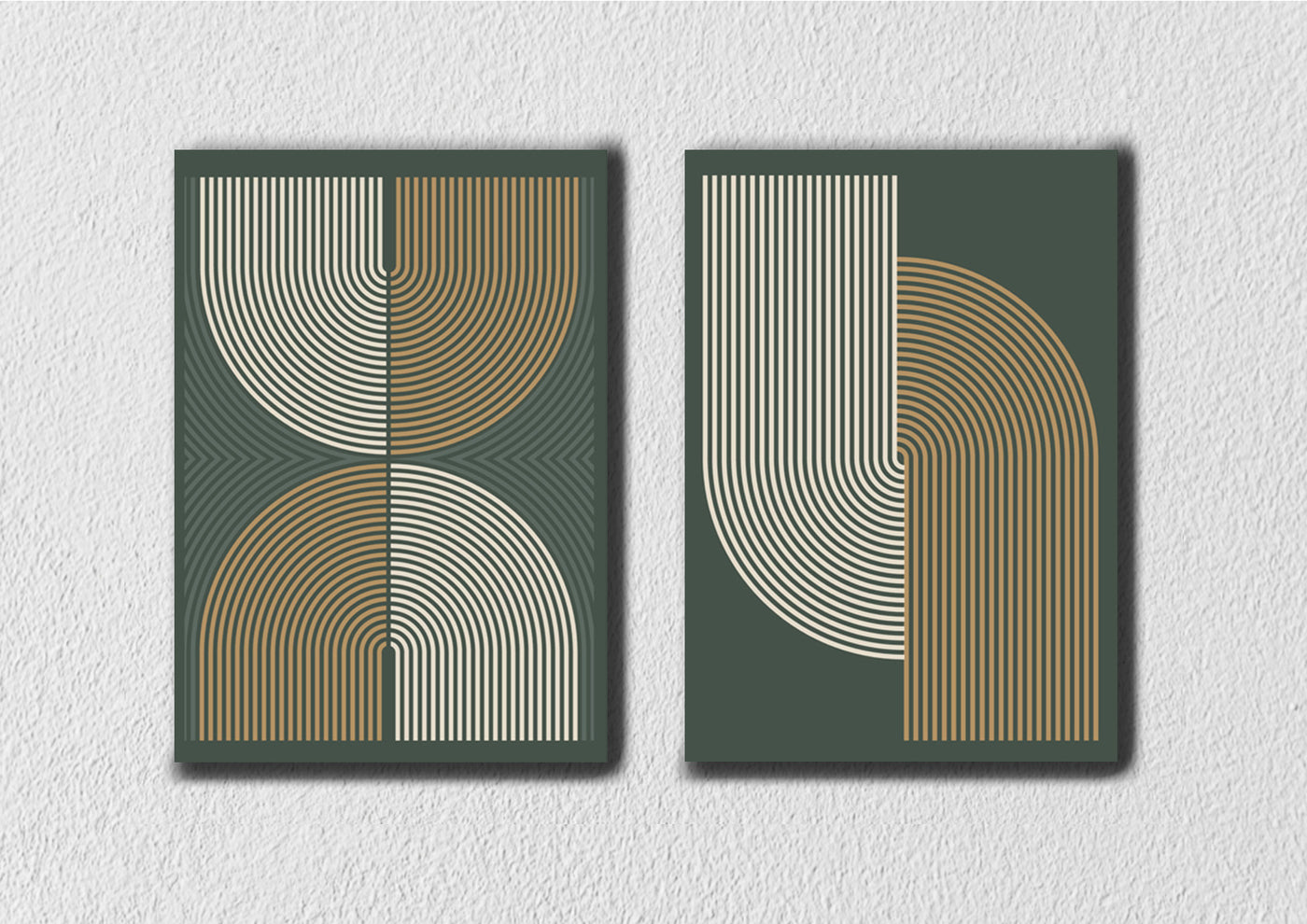 Static Line Art, Set Of 2