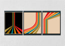 Multicolour Lines Art, Set Of 3