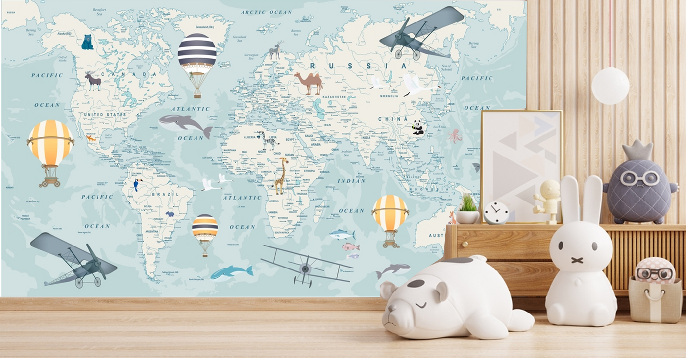 Atlas Aesthetics Map Wallpaper