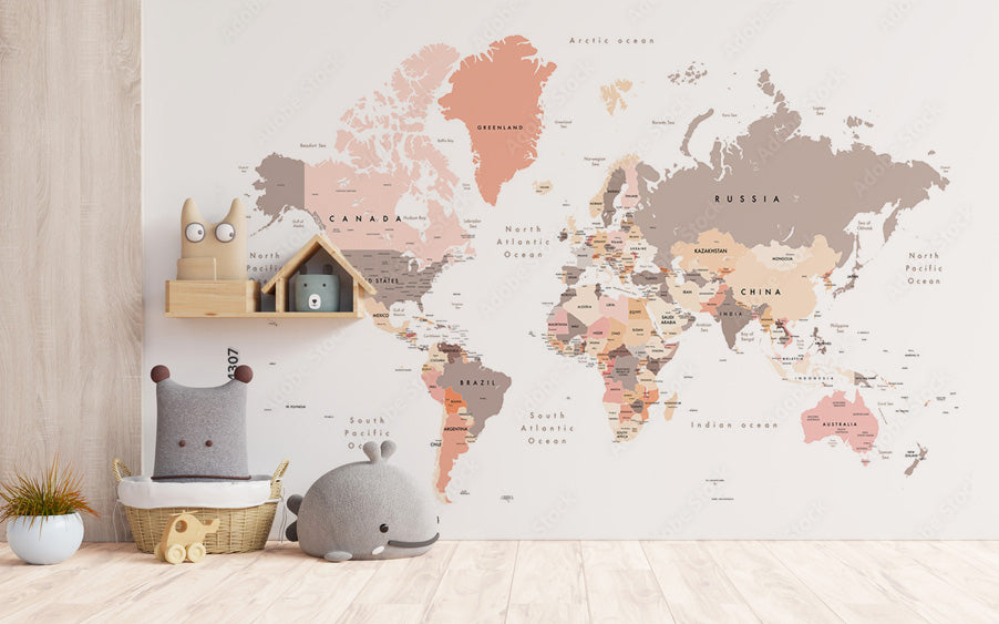 Atlas Artistry Map Wallpaper – Myindianthings