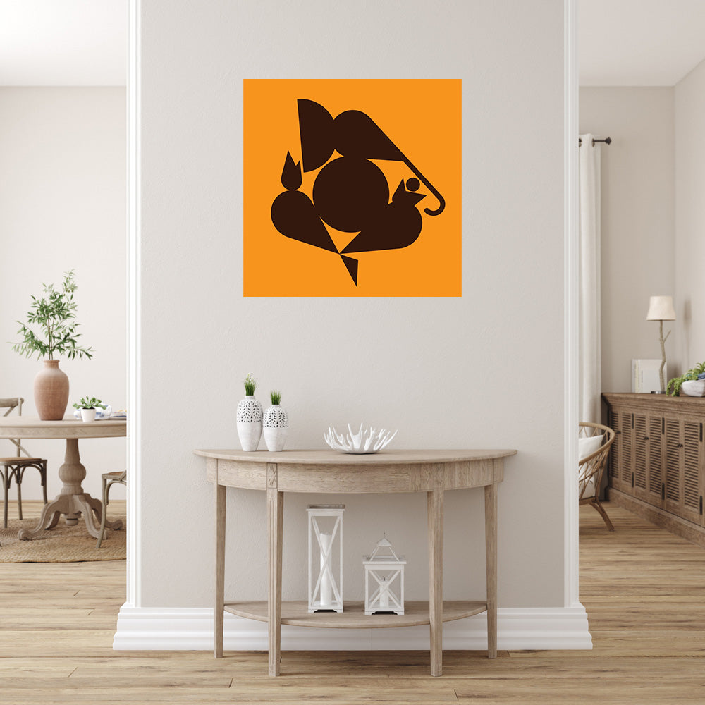 Art Of Ganesh Self Adhesive Sticker Poster