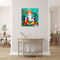 Ganpati Blessing Given Painting Self Adhesive Sticker Poster